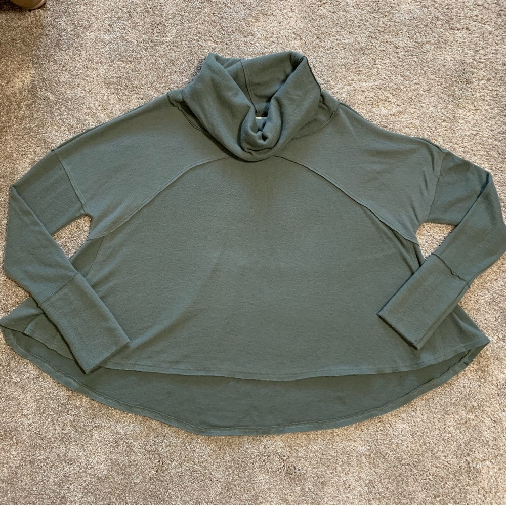 We the Free Sweater Women's The Cozy Time Funnel Pullover Soft Sage Green Small